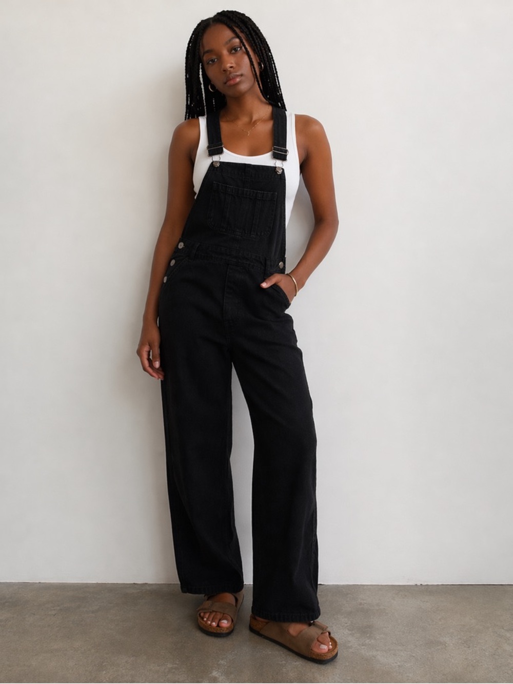 Abercrombie & Fitch Womens Sz Sm Black Denim Overalls Adjustable 90s Y2K *READ